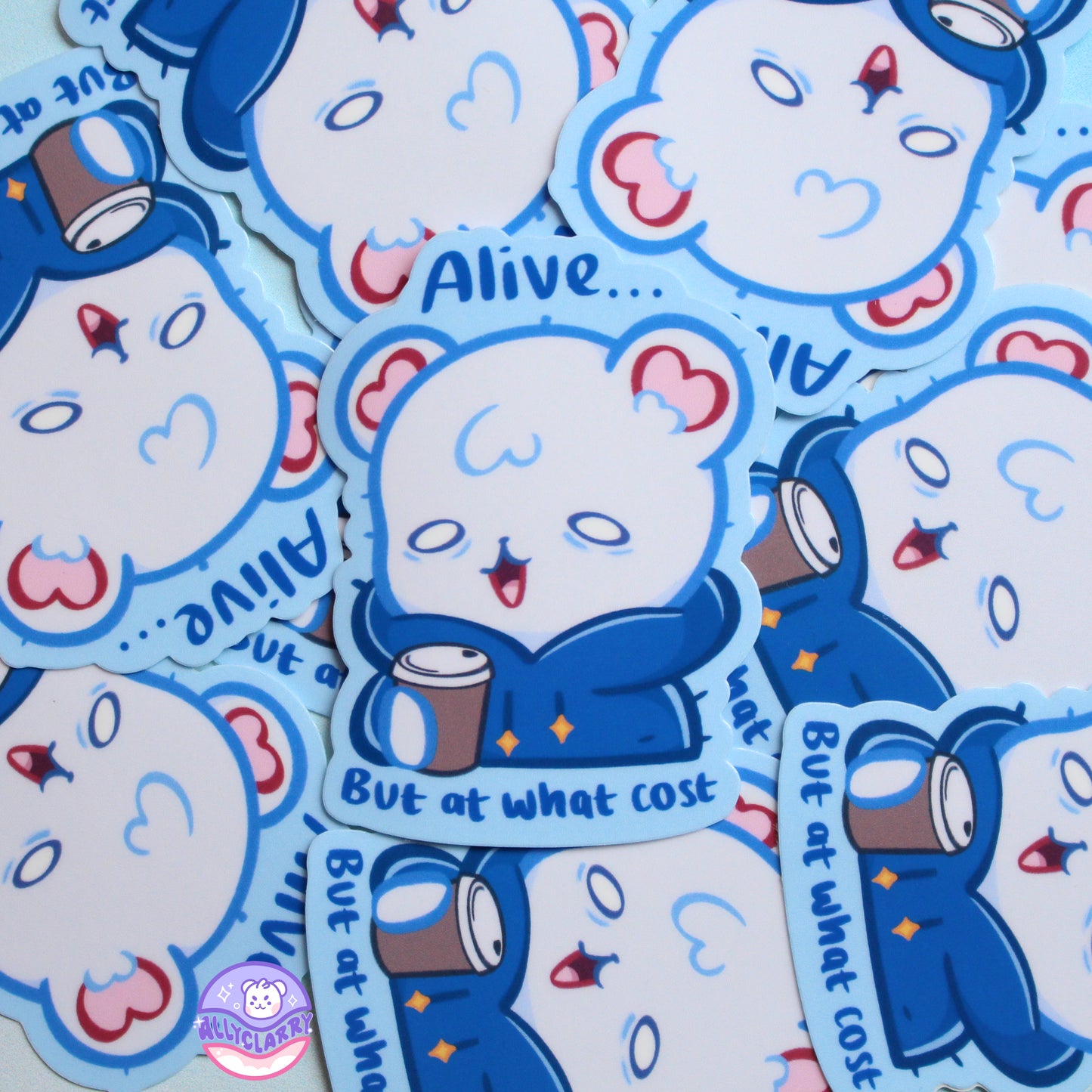 Alive but at what cost vinyl sticker