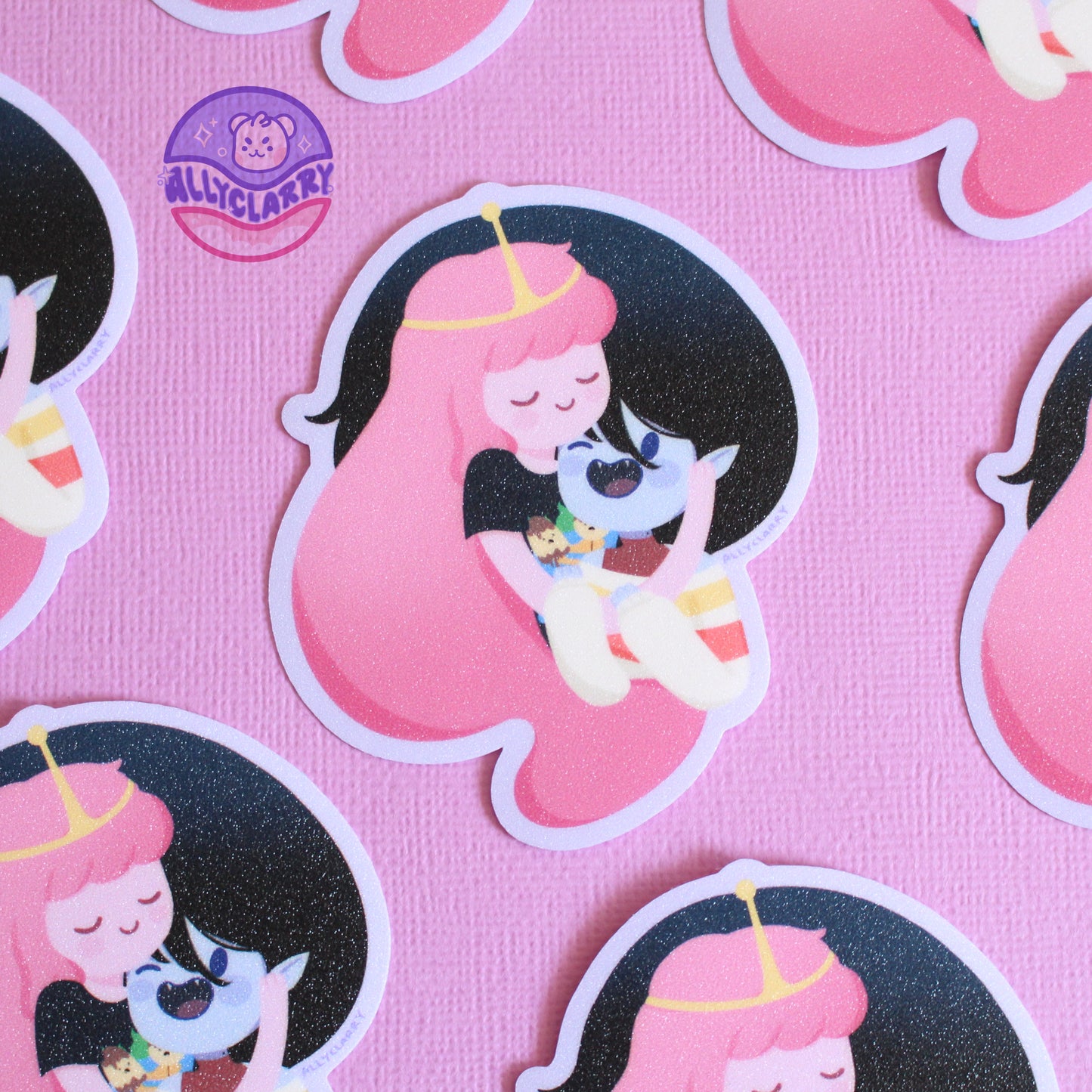 Bubbline glitter vinyl sticker