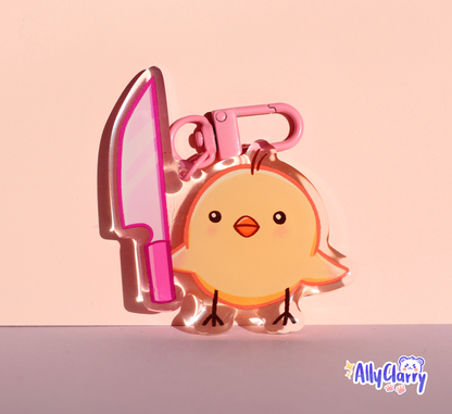 Chicken Knife Acrylic Charm