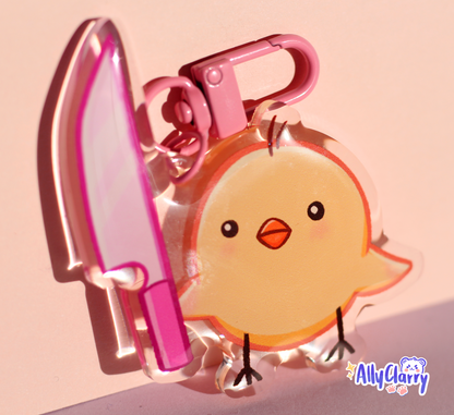 Chicken Knife Acrylic Charm