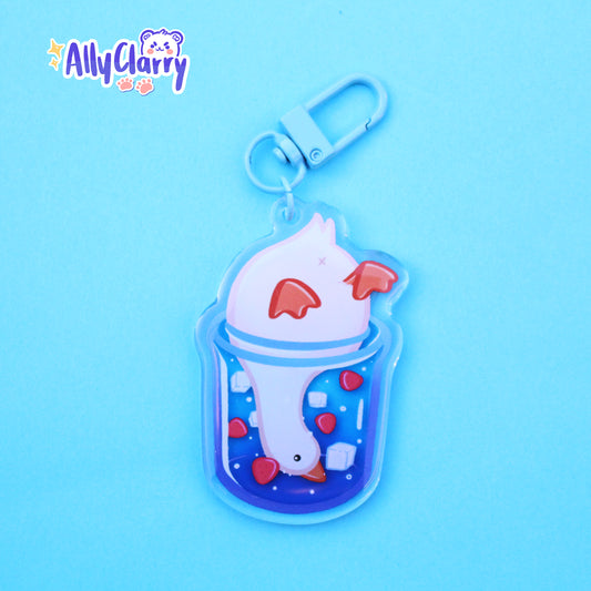 Duck & Strawberries Acrylic Charm