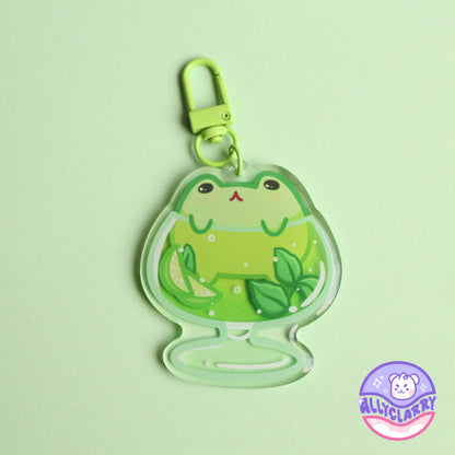 Frog & Mint Acrylic Charm