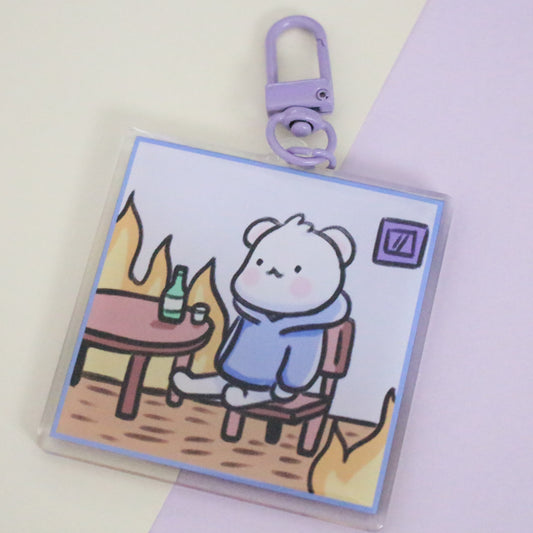 This is Fine Chonkybear Acrylic Charm