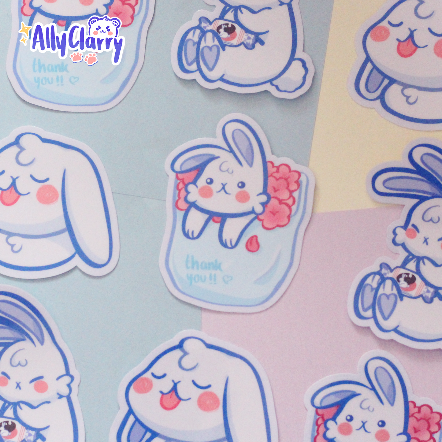 White Rabbit Cute vinyl stickers