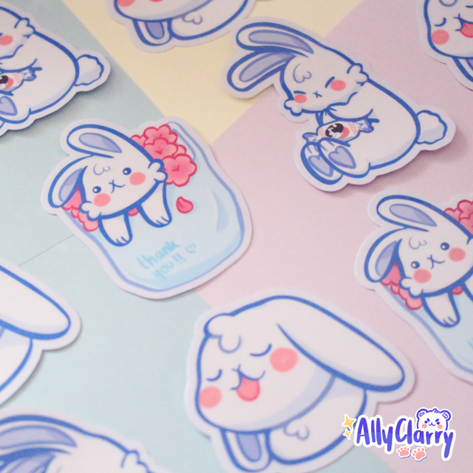 White Rabbit Cute vinyl stickers