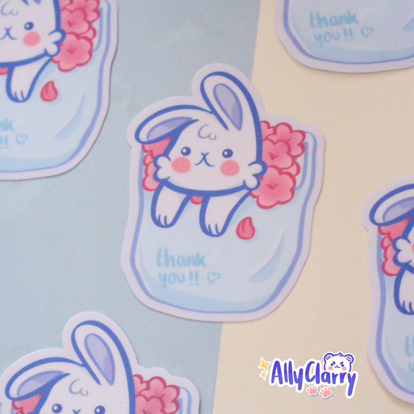 White Rabbit Cute vinyl stickers