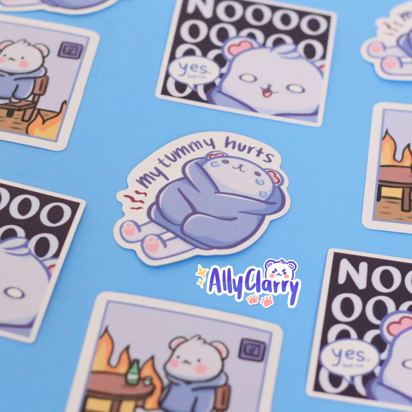 Chonkybear is NOT okay vinyl stickers