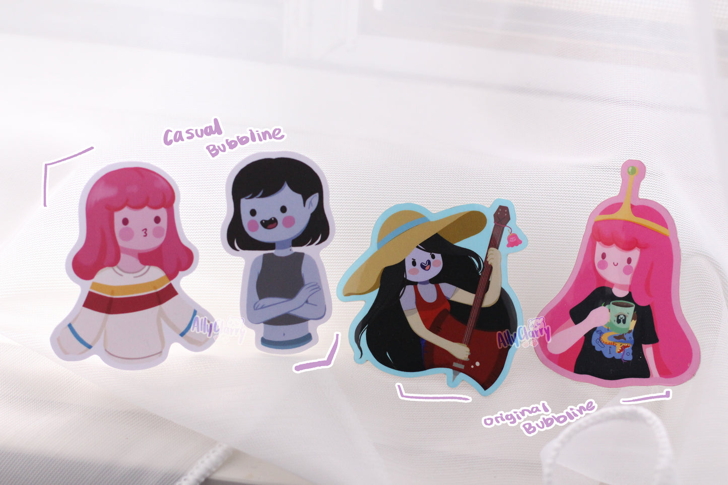 Princess Bubblegum and Marceline vinyl stickers